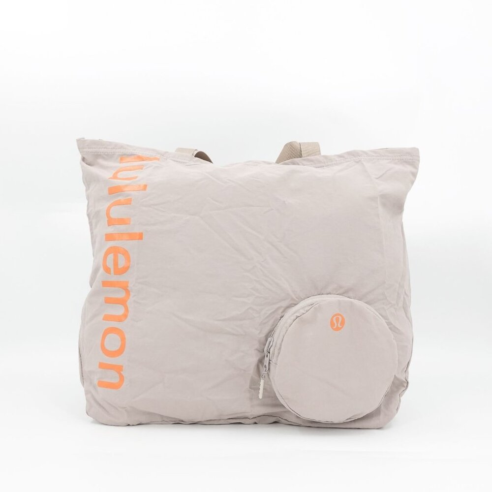 Lululemon Packable Large Tote 30L Raw Linen Beige OS - Picture 14 of 16